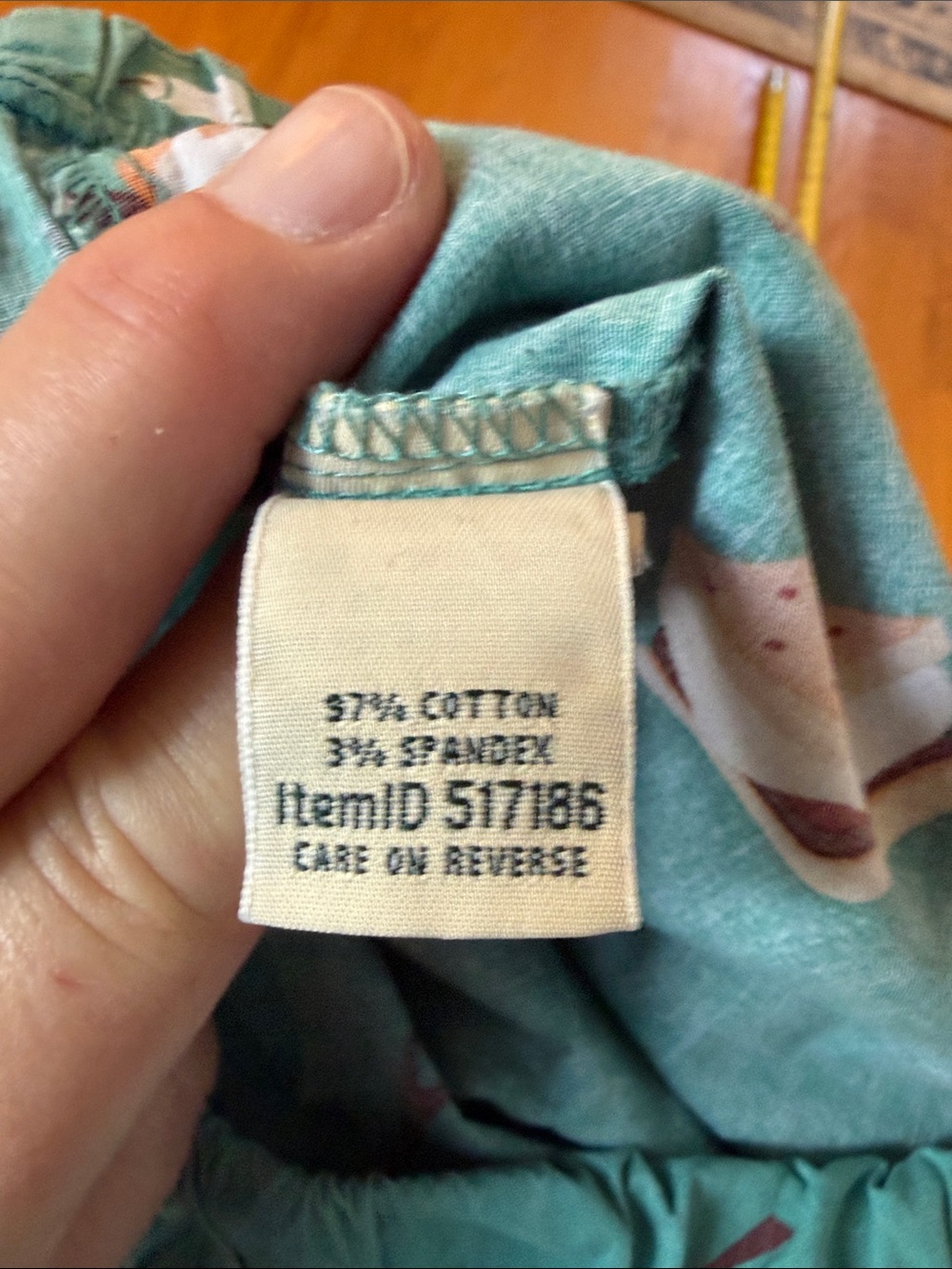 L.L. Bean cotton pajama pants size medium petite s’mores teal loungewear - Picture 8 of 9
